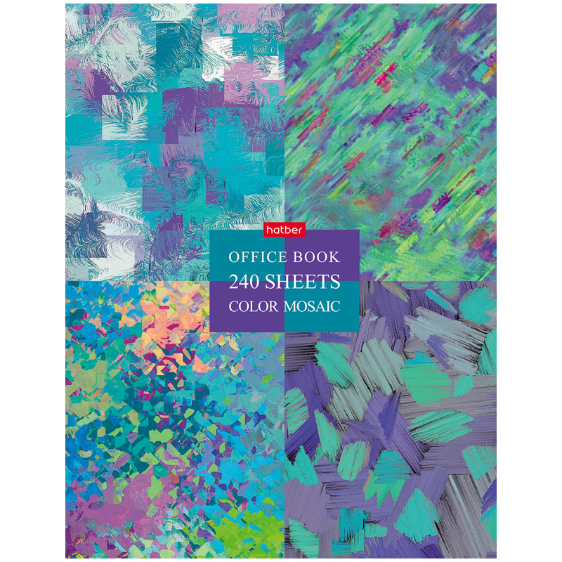 Тетрадь на кольцах А5, 240л., (3 блока) Hatber "Color mosaic", глянцевая ламин.