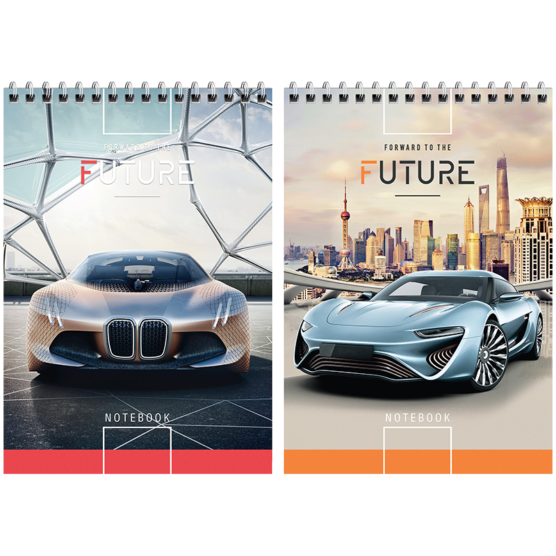 Блокнот А5 60л. на гребне ArtSpace "Авто. Forward to the future", твердая подложка