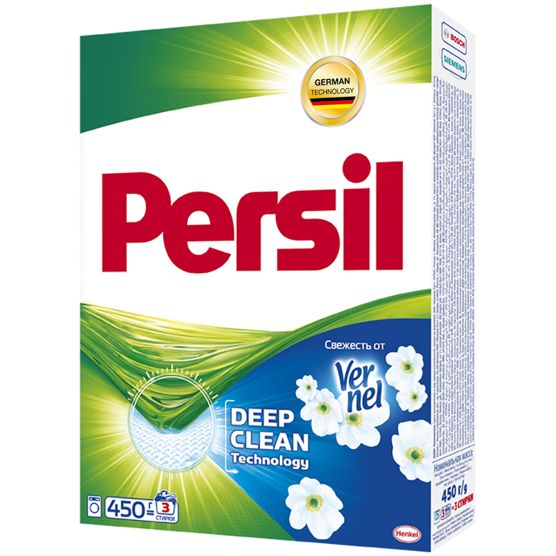 Порошок для машинной стирки Persil "Свежесть от Vernel", для цветного белья, 450г