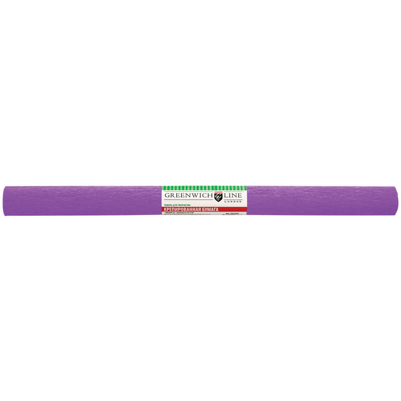 Бумага крепированная Greenwich Line, 50*250см, 32г/м2, сиреневая, в рулоне