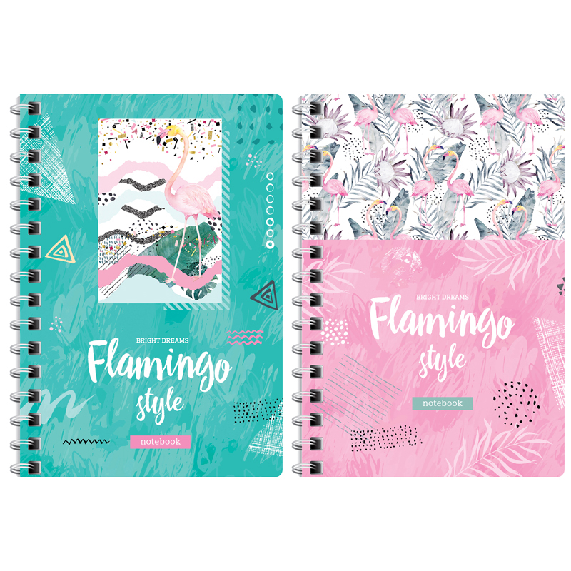 Записная книжка А6 120л., на гребне ArtSpace "Стиль. Flamingo"