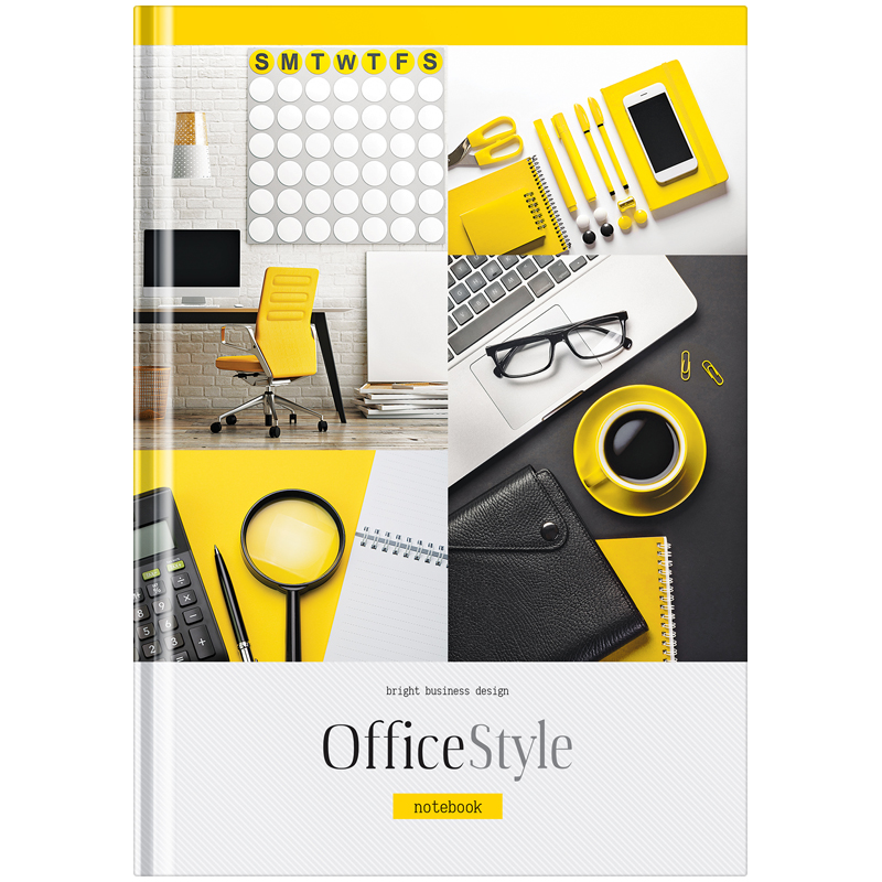 Бизнес-блокнот А5 80л. OfficeSpace "Офис. Office Style", глянцевая ламинация