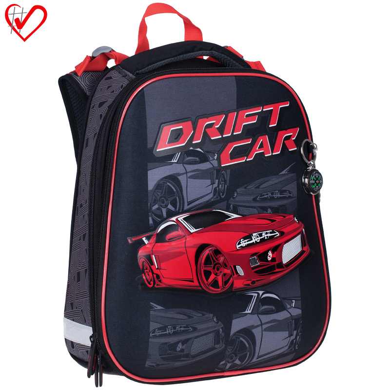 Ранец Berlingo Expert "Drift car" 37*28*16см, 2 отделения, 1 карман, анатомическая спинка