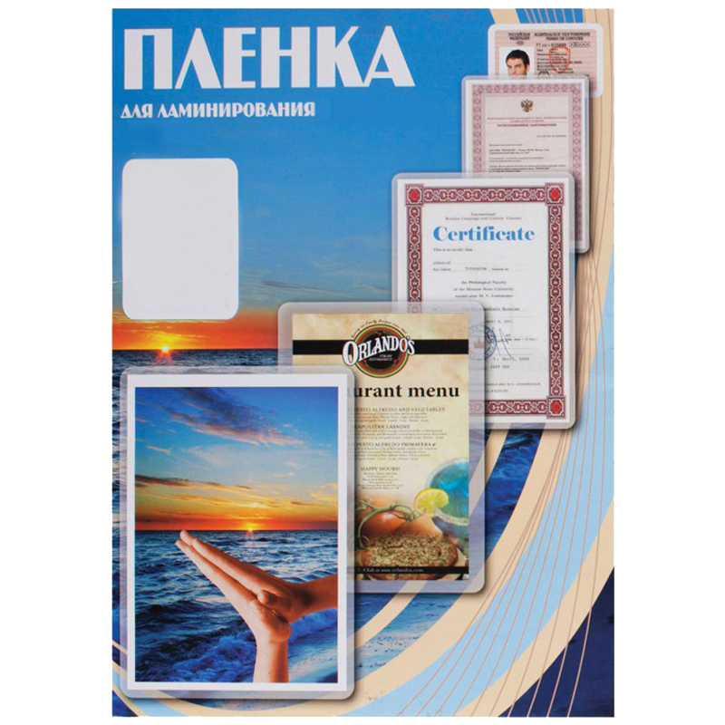 Пленка для ламинирования А5 Office Kit 154*216мм, 60мкм, глянец, 100л.