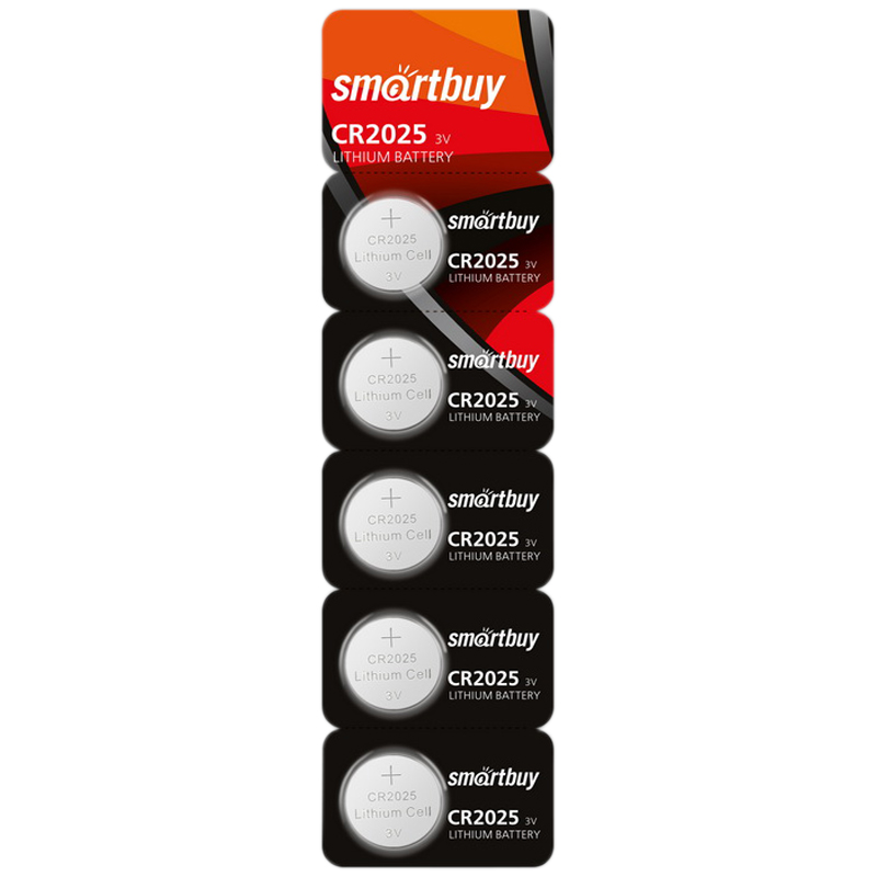 Батарейка SmartBuy CR2025 литиевая, BC5