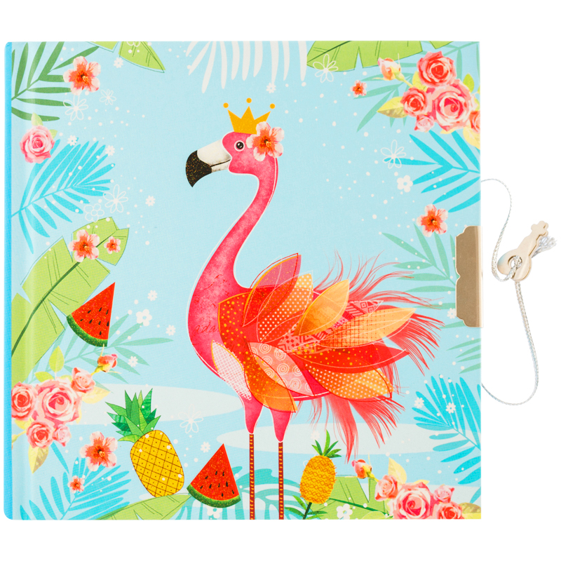 Записная книжка 7БЦ А6 60л. ArtSpace "Flamingo", метал. замок