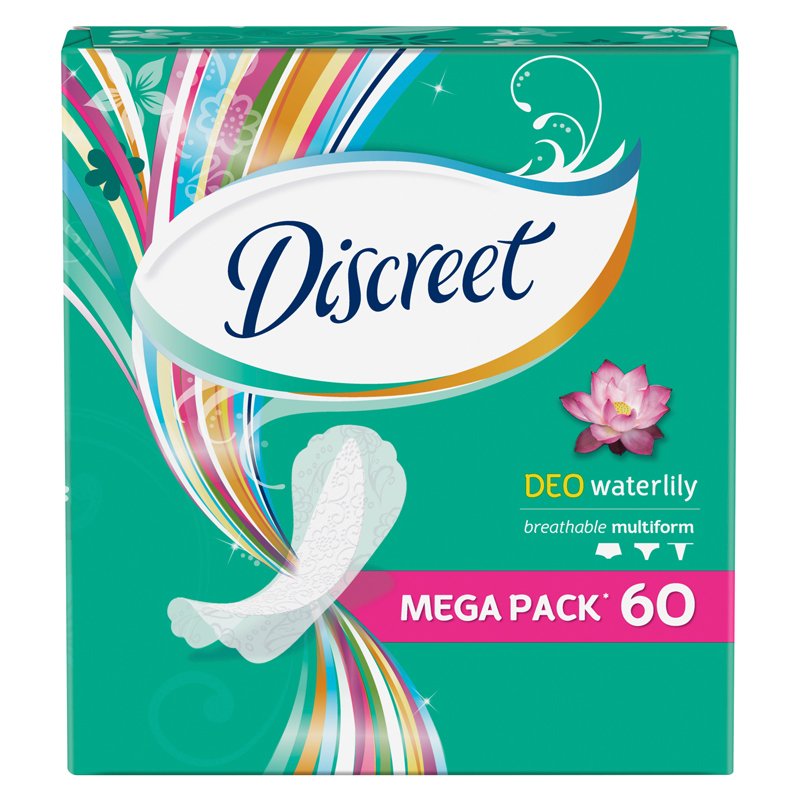Прокладки женские ежедневные Discreet "Deo WaterLily Multiform", трио, 60шт. (ПОД ЗАКАЗ)