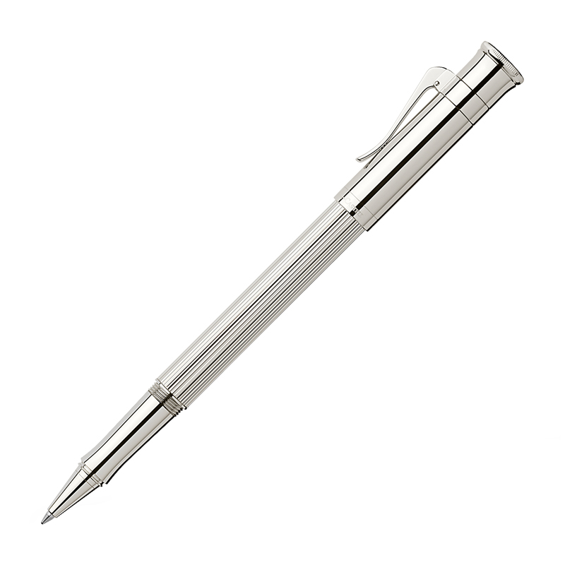 Ручка-роллер Graf von Faber-Castell "Classic platinum-plated" черная, подар. уп.