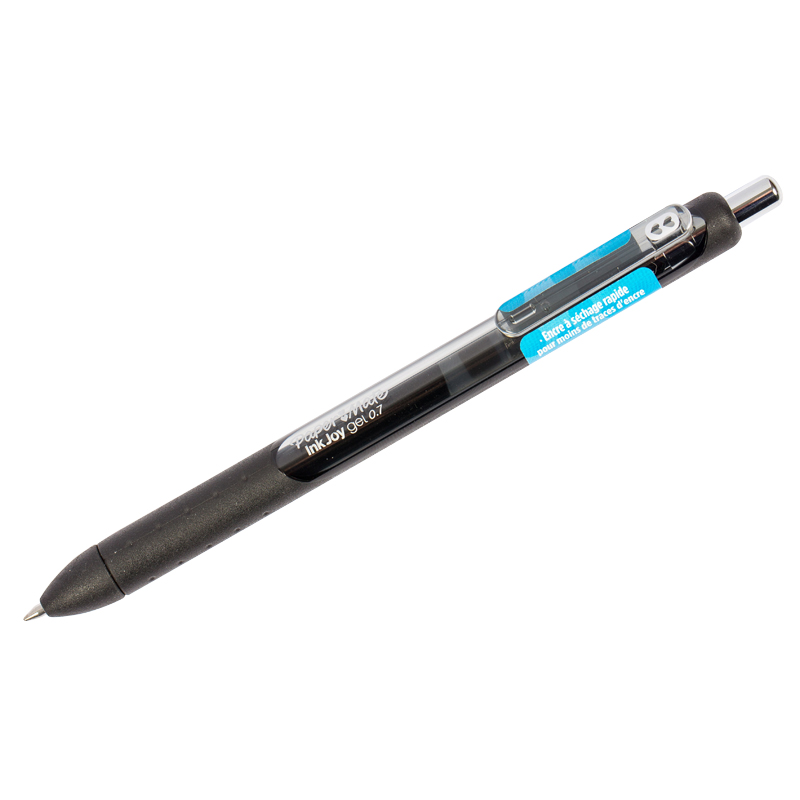 Ручка гелевая автоматическая Paper Mate "InkJoy Gel" черная, 0,7мм, грип