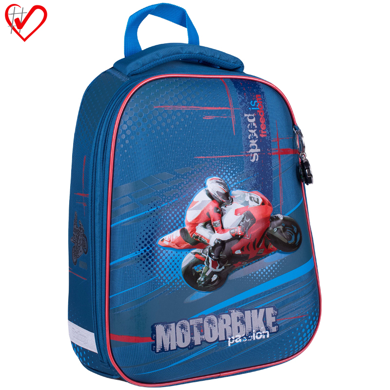 Ранец Berlingo Expert "Motorbike passion" 37*28*16см, 2 отделения, 1 карман, анатомическая спинка