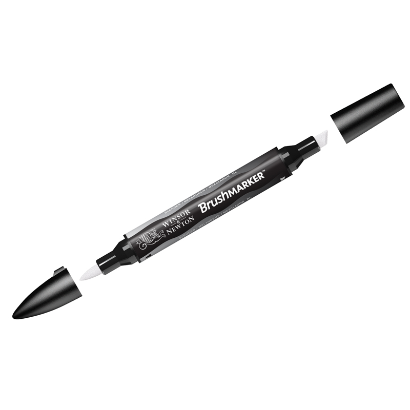 Маркер-кисть художественный двухсторонний Winsor&Newton "Promarker Brush", спиртовой, скошенный/кисть, блендер (BL)