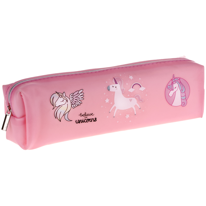 Пенал мягкий 200*50*40 ArtSpace "Pink unicorns", мягкий силикон