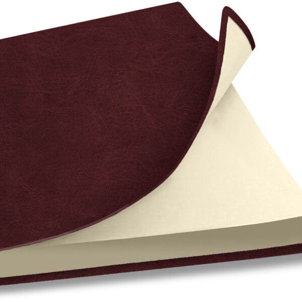 Записная книга - Скетчбук Lamark Salut/Салют FLEX A5 бордовый, 160 стр., крем. блок, без линовки, закругленные углы