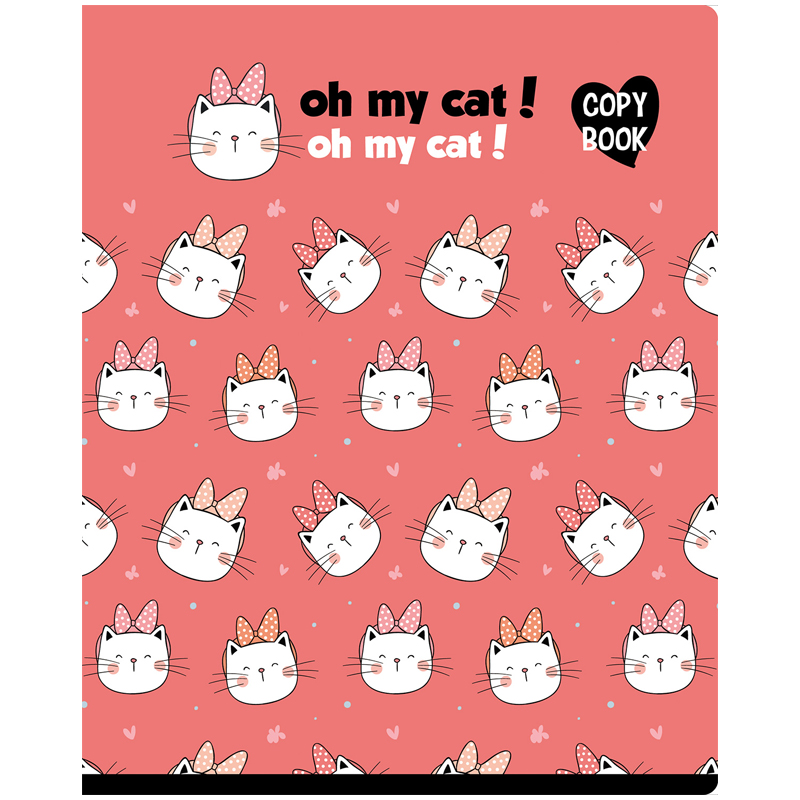Тетрадь 48л., А5, клетка BG "Oh my cat!", эконом