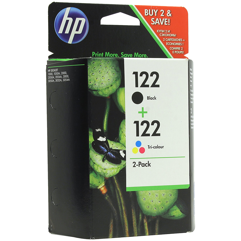 Картридж ориг. HP CH561HE (№122) черный/ CH562HE (№122) цветной, комбинирован. упаковка