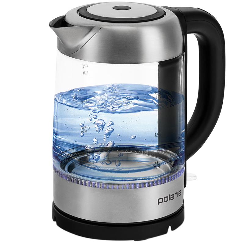 Чайник электрический Polaris PWK 1776CGL, 1,7л, 2200Вт, стекло/металл