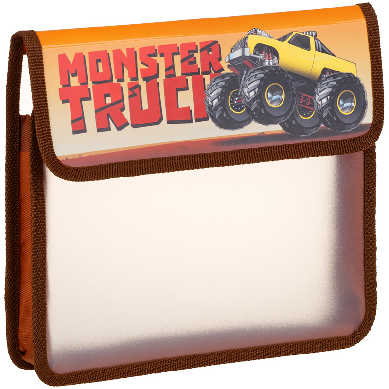 Папка для тетрадей 1 отделение, ArtSpace "Monster truck", А5, пластик, на липучке