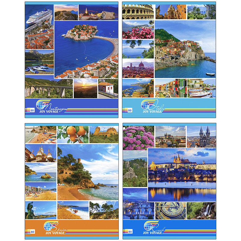 Тетрадь 80л., А5, клетка BG "Joy voyage"