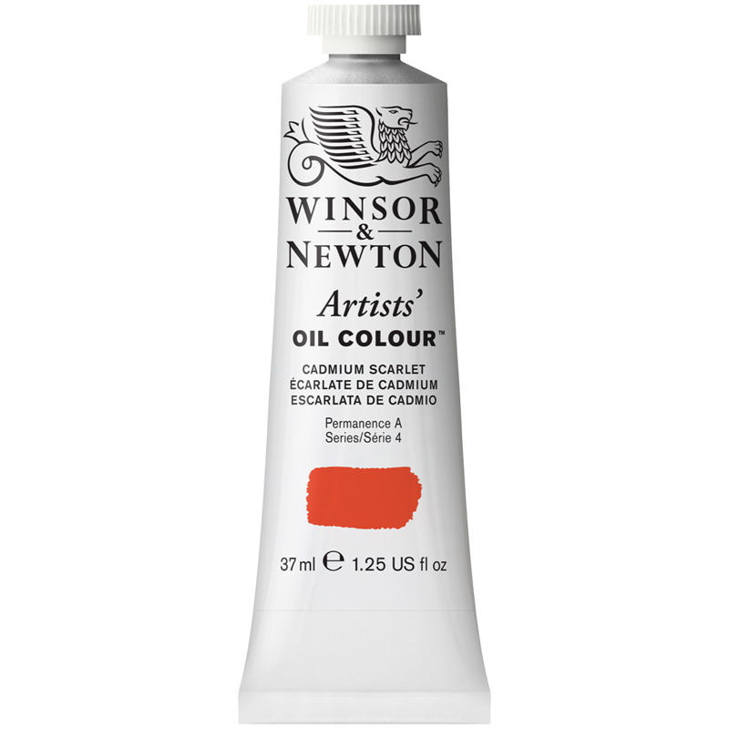 Краска масляная профессиональная Winsor&Newton "Artists Oil", 37мл,, алый кадмий