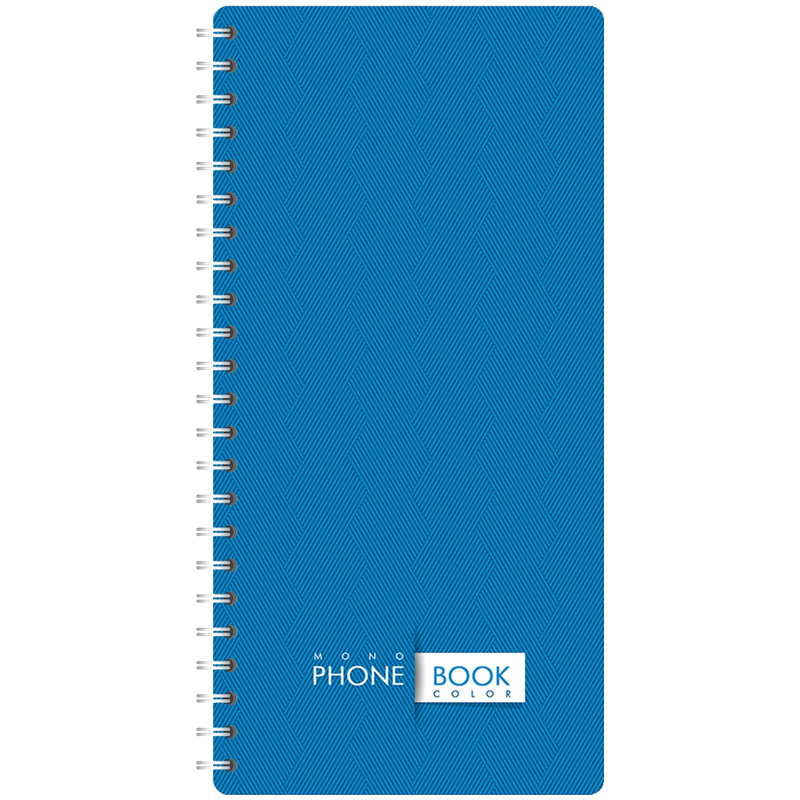 Телефонная книга А5, 80л., на гребне OfficeSpace "Офис. Monocolor", с высечкой