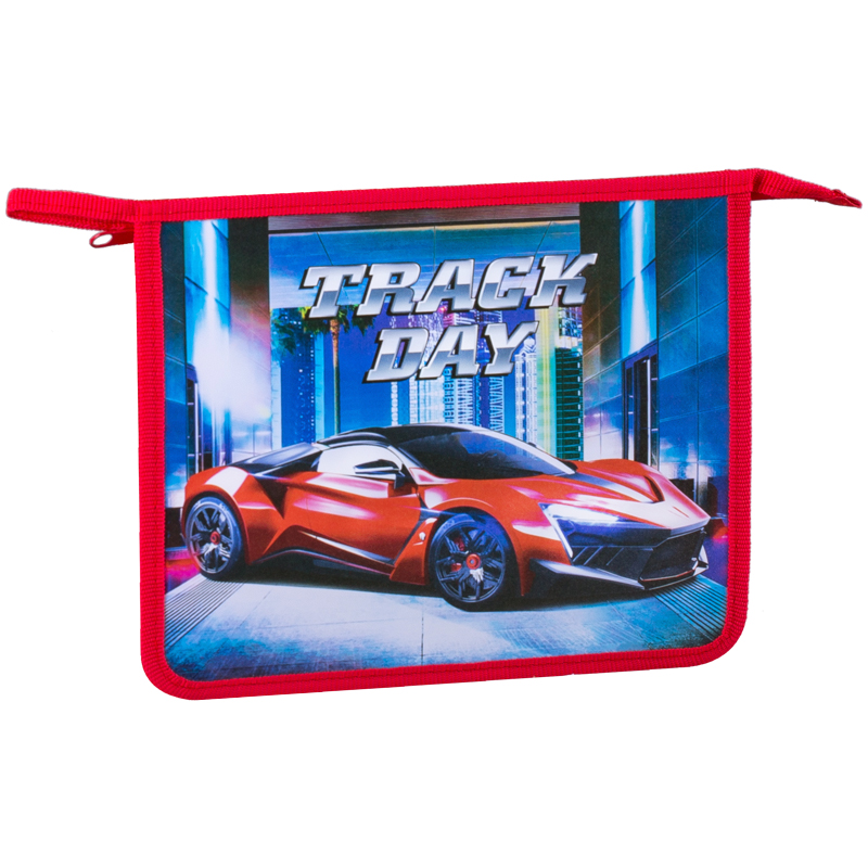 Папка для тетрадей 1 отделение, А5, ArtSpace "Track day", пластик на молнии