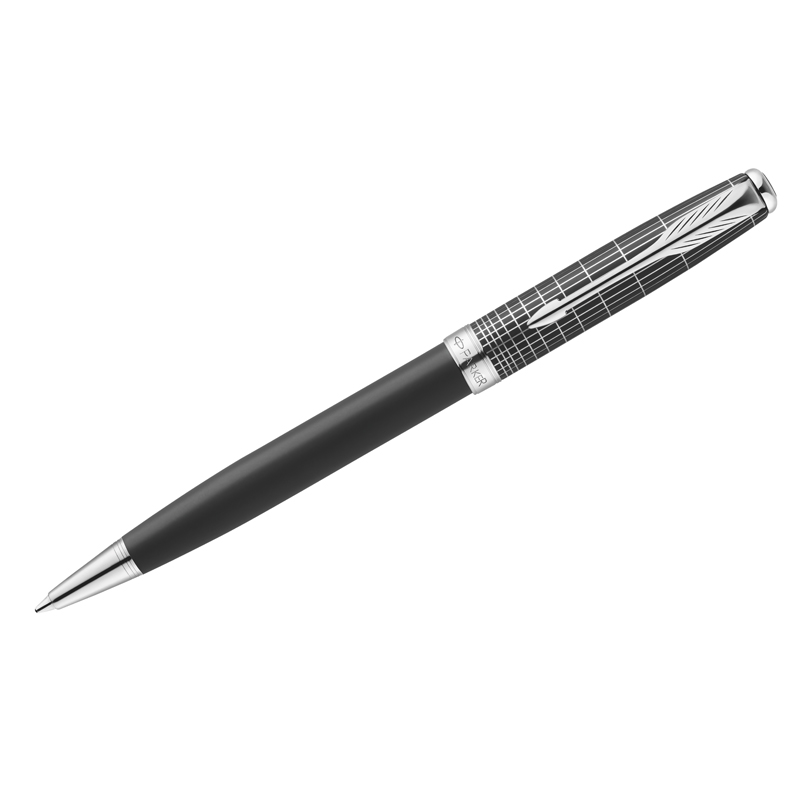 Ручка шариковая Parker "Sonnet Black Contort Cisele CT", черная, 1,0мм, поворот., подар. уп.