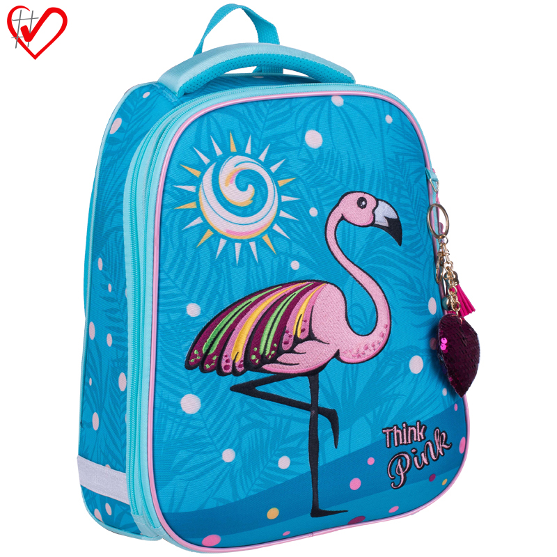 Ранец Berlingo Expert "Pink flamingo" 37*28*16см, 2 отделения, 1 карман, анатомическая спинка