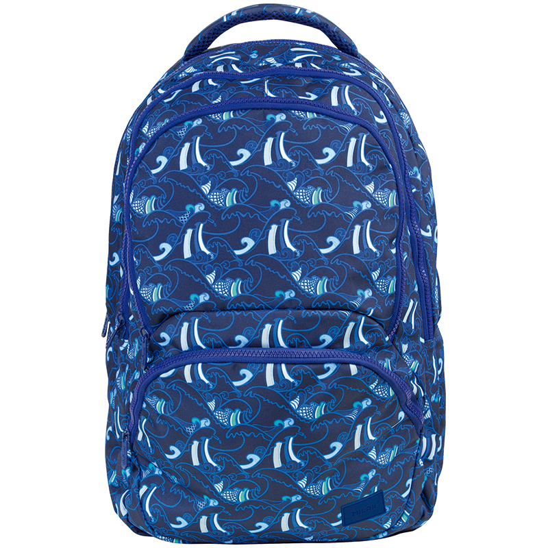 Рюкзак Milan "Waves" 44*29,5*11см, 2 отделения, 2 кармана, отд. для ноутбука, эргономичная спинка