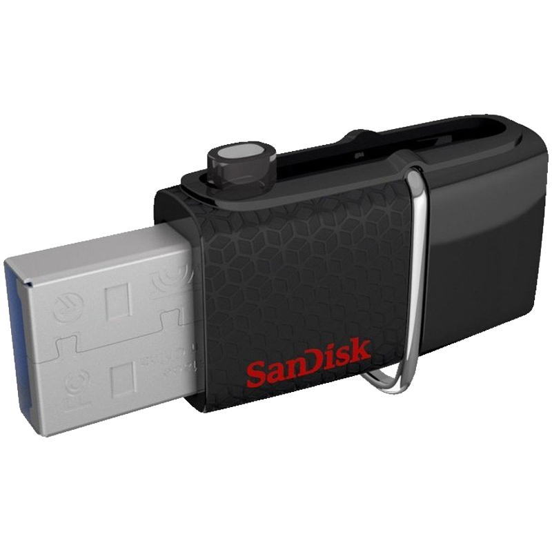 Память SanDisk "OTG Dual Drive"  16GB, USB3.0/microUSB, Flash Drive, черный