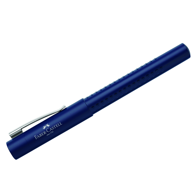 Ручка перьевая Faber-Castell "Grip 2011" синяя, F=0,6мм, трехгран., синий корпус