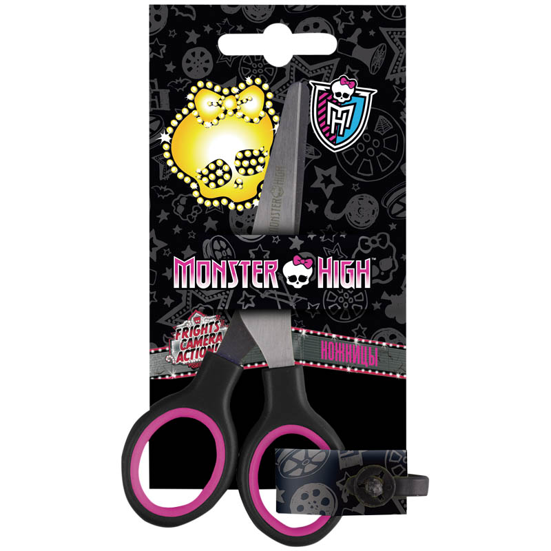 Ножницы детские Hatber "Monster High" 13см, европодвес