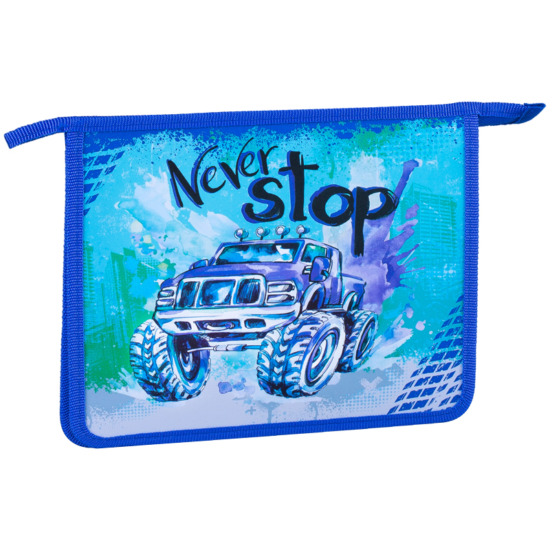 Папка для тетрадей 1 отделение, А5, ArtSpace "Never stop", пластик на молнии