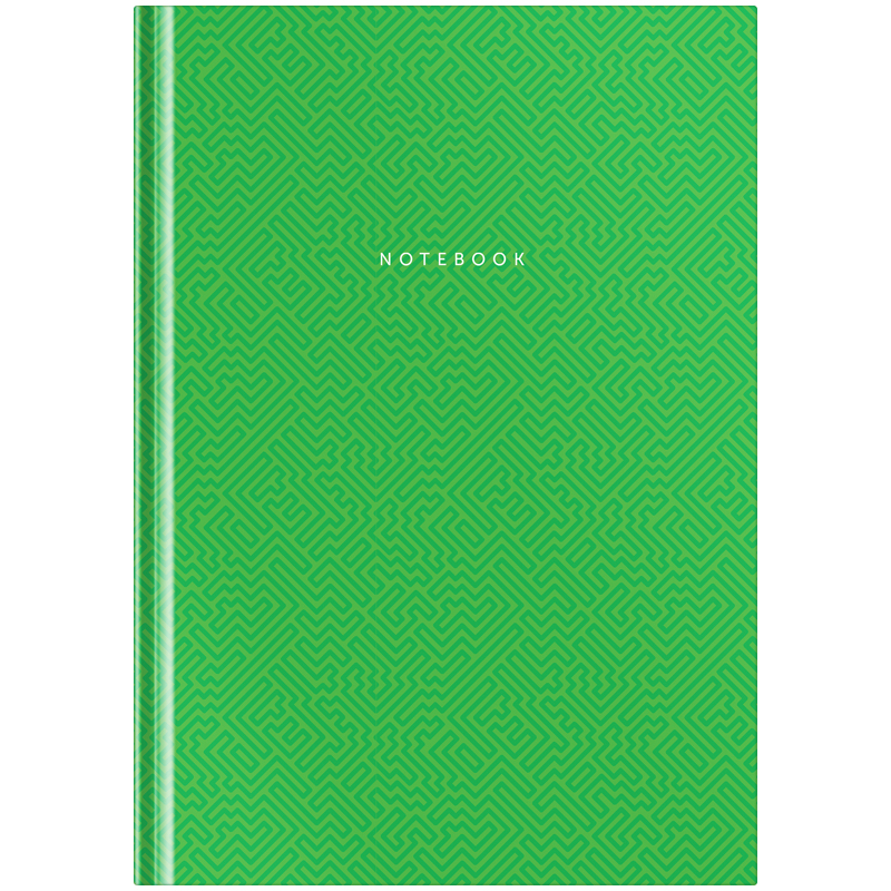 Бизнес-блокнот А5 80л. OfficeSpace "Моноколор. Green (зеленый)", матовая ламинация, выб. УФ-лак