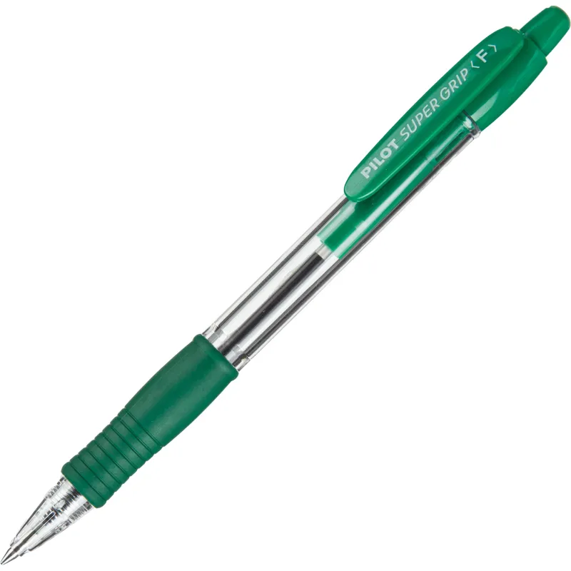 Ручка шариковая автомат. BPGP-10R-F G SUPER GRIP зеленого цвета