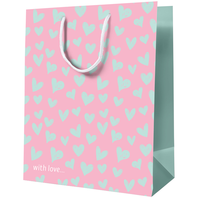 Пакет подарочный 11*14*6,5см ArtSpace "With love", ламинированный