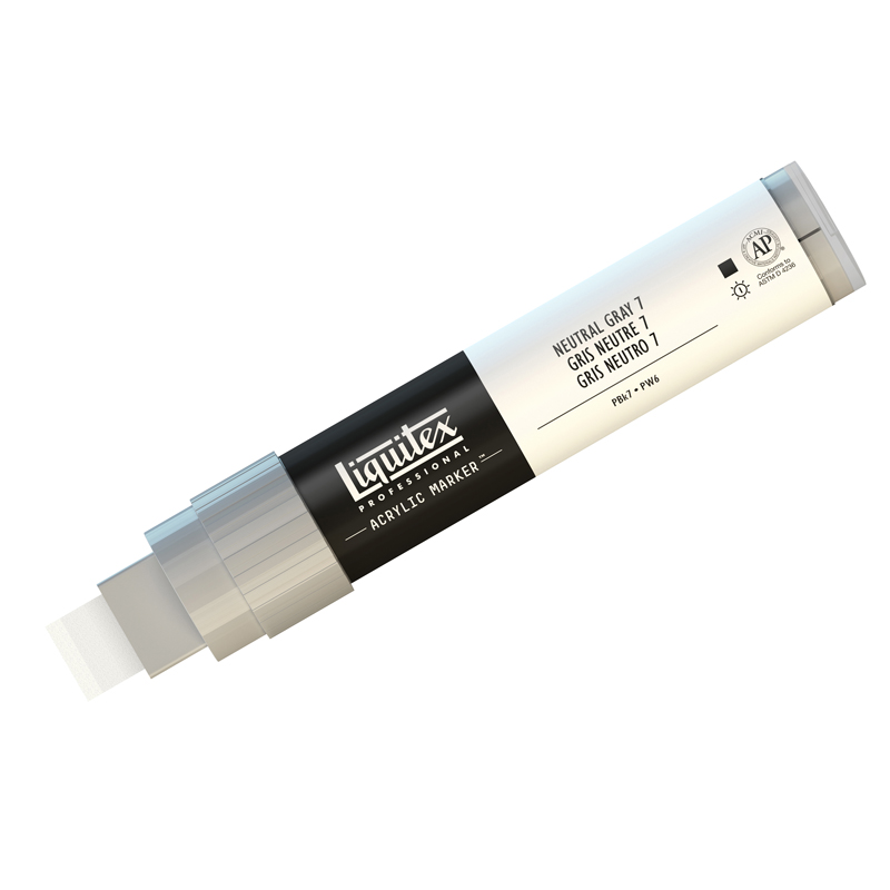 Маркер акриловый Liquitex "Paint marker Wide" 15мм, серый натуральный 7