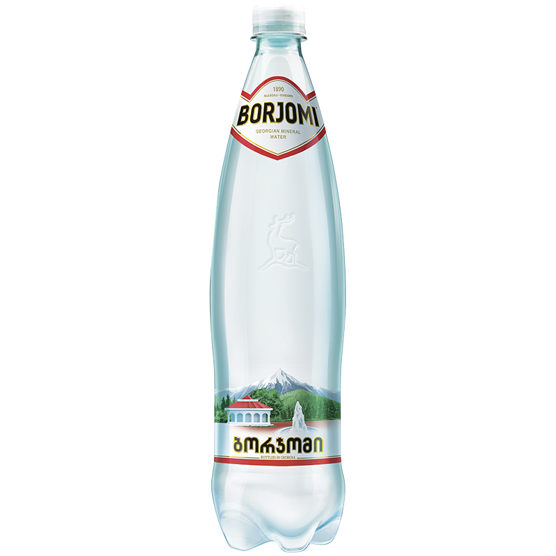 Вода минеральная газированная Боржоми 0,75л, пластиковая бутылка
