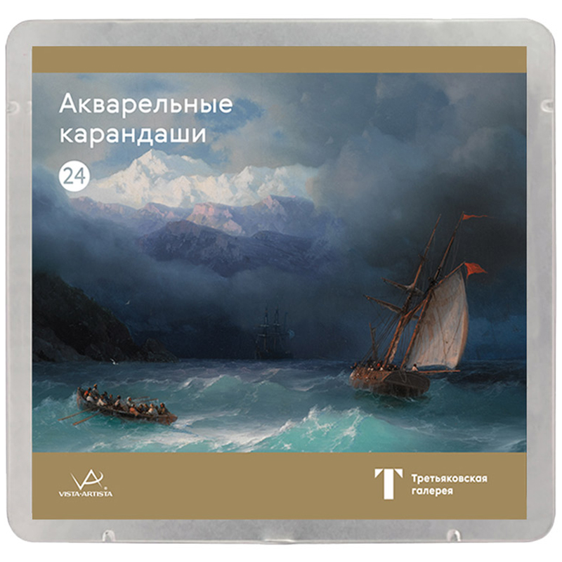 Карандаши акварельные Vista-Artista "Fine", 24цв., метал. пенал