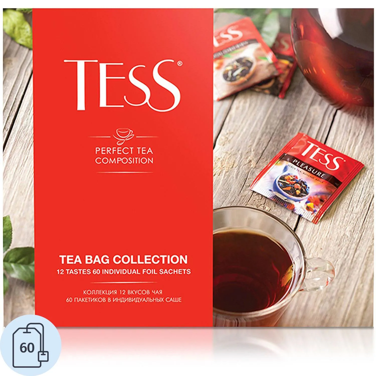Чай Tess набор чая 12 видов, 1уп/60пак. 1175-12-4