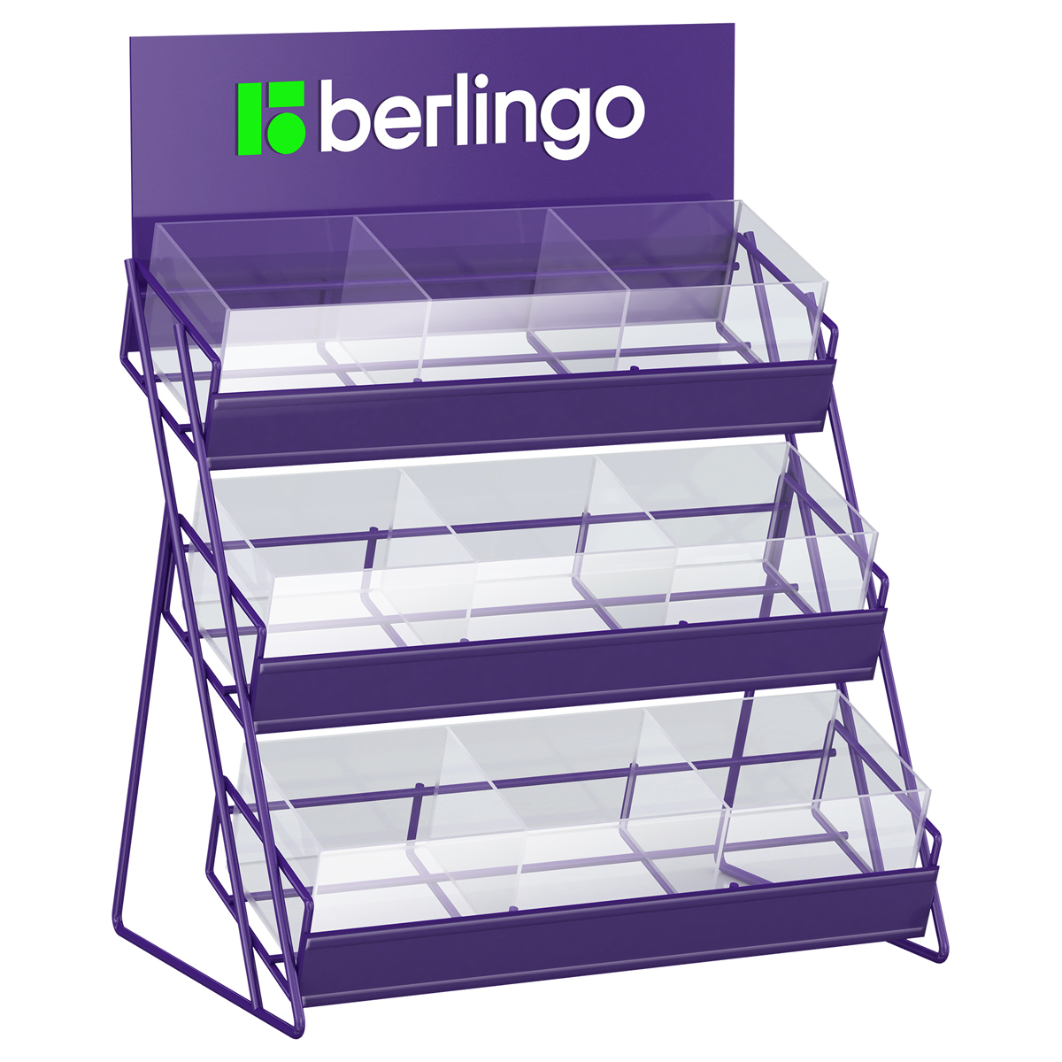 Металлический дисплей под ластики и точилки Berlingo, 9 ячеек