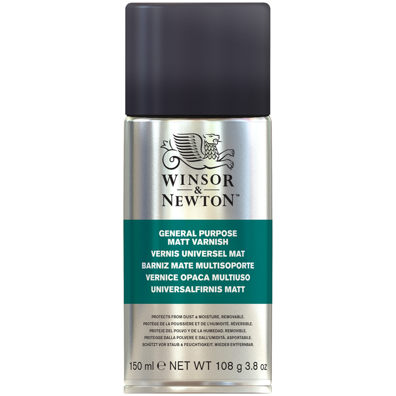 Лак универсальный Winsor&Newton матовый для масла, аэрозоль, 150мл