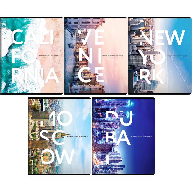 Тетрадь 96л., А5, клетка ArtSpace "Путешествия. Reverse your idea", глянцевый уф-лак