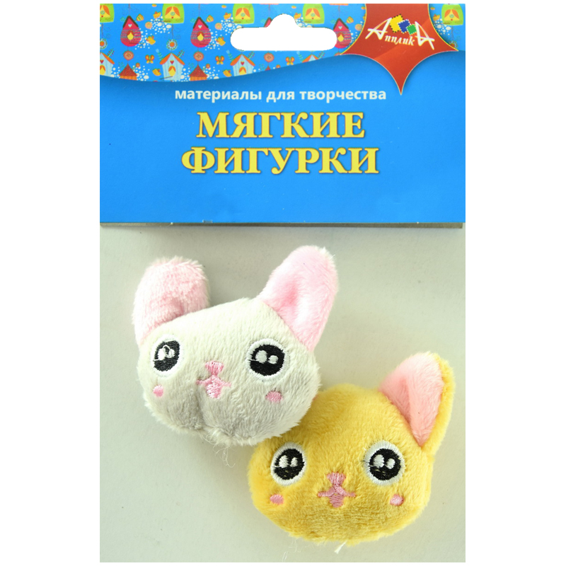 Материал декоративный Апплика "Фигурки мягкие. Котята", 2шт.