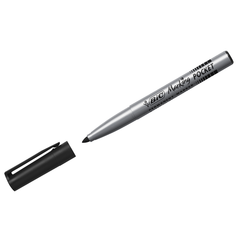 Маркер перманентный Bic "Pocket" черный, пулевидный, 1,1мм