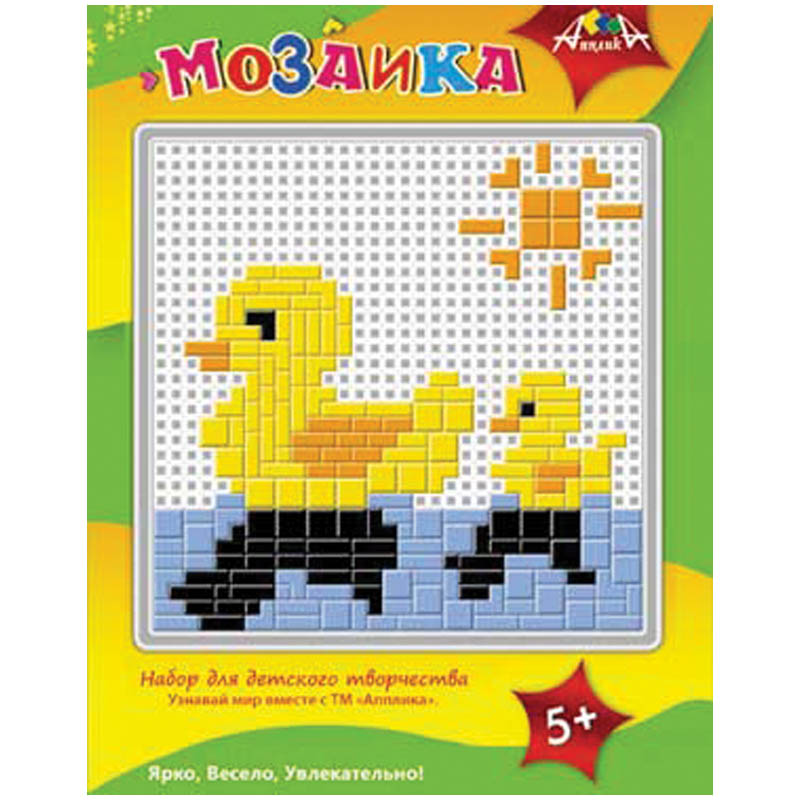 Мозаика пластиковая Апплика, А5, ассорти