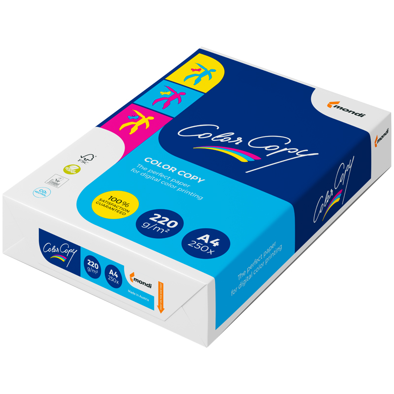 УЦЕНКА-Бумага "Color copy" А4, 220г/м2, 250л., 161%