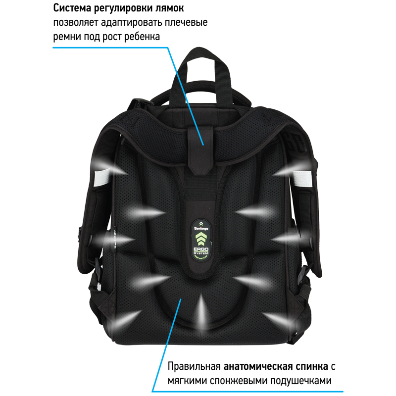 Ранец Berlingo Expert "Skyline" 37*28*16см, 2 отделения, 2 кармана, анатомическая спинка