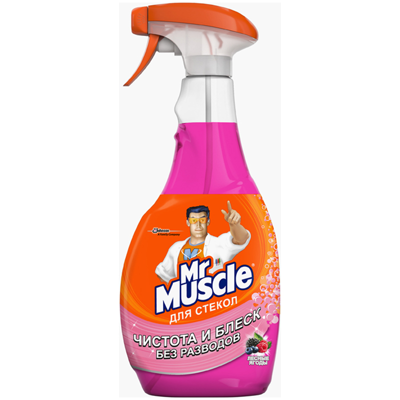 Средство для мытья стекол Mr.Muscle "Лесные ягоды" Ammonia, 500мл, с курком