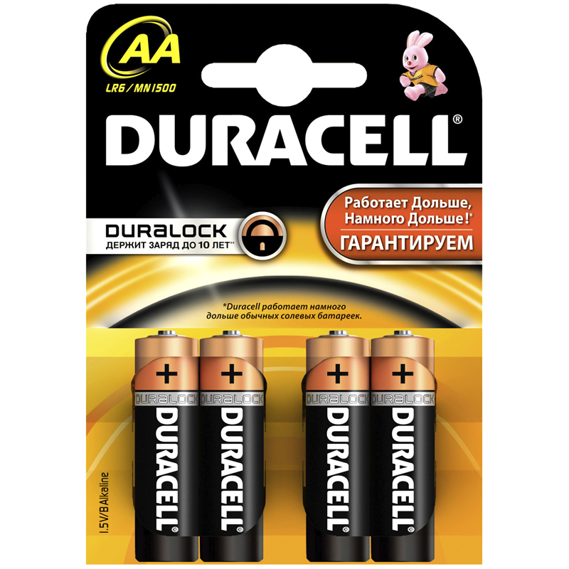 Батарейка Duracell Basic AA (LR06) 48*4BL, большая упаковка