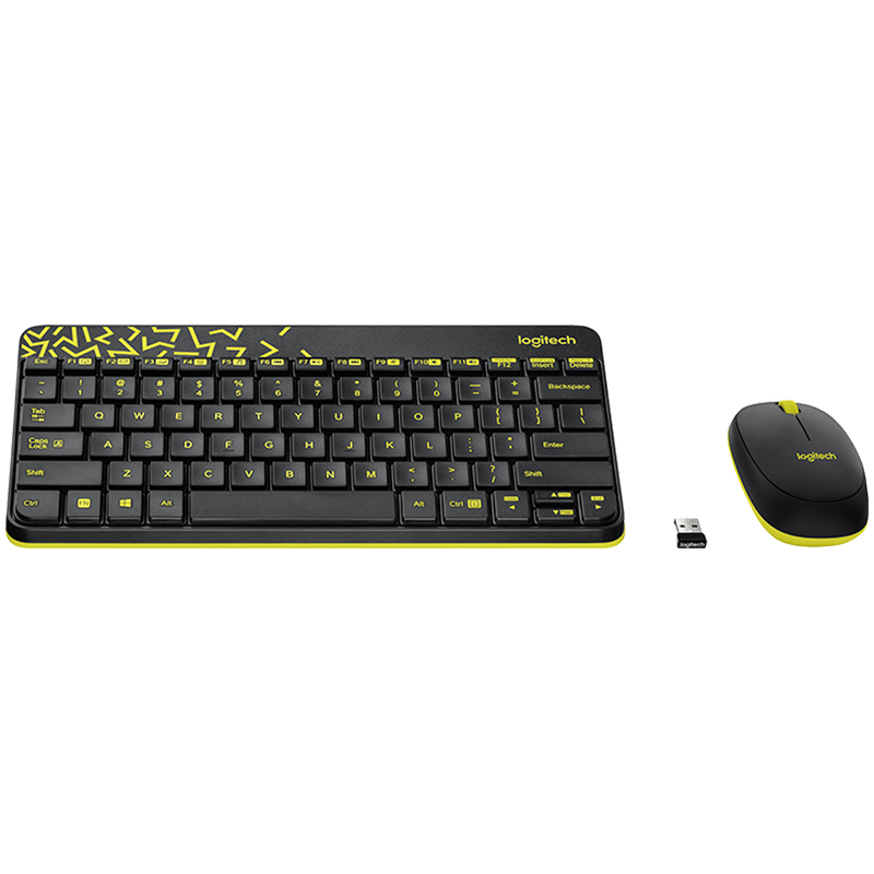 Комплект беспроводной клавиатура + мышь Logitech Nano MK240, черный